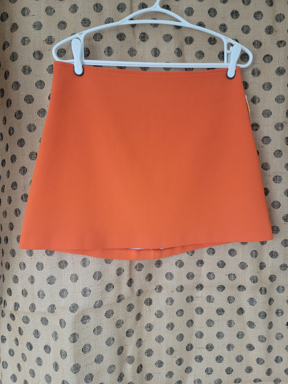 Zara Bright Orange Mini A-Line Skirt
